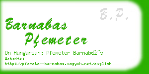 barnabas pfemeter business card